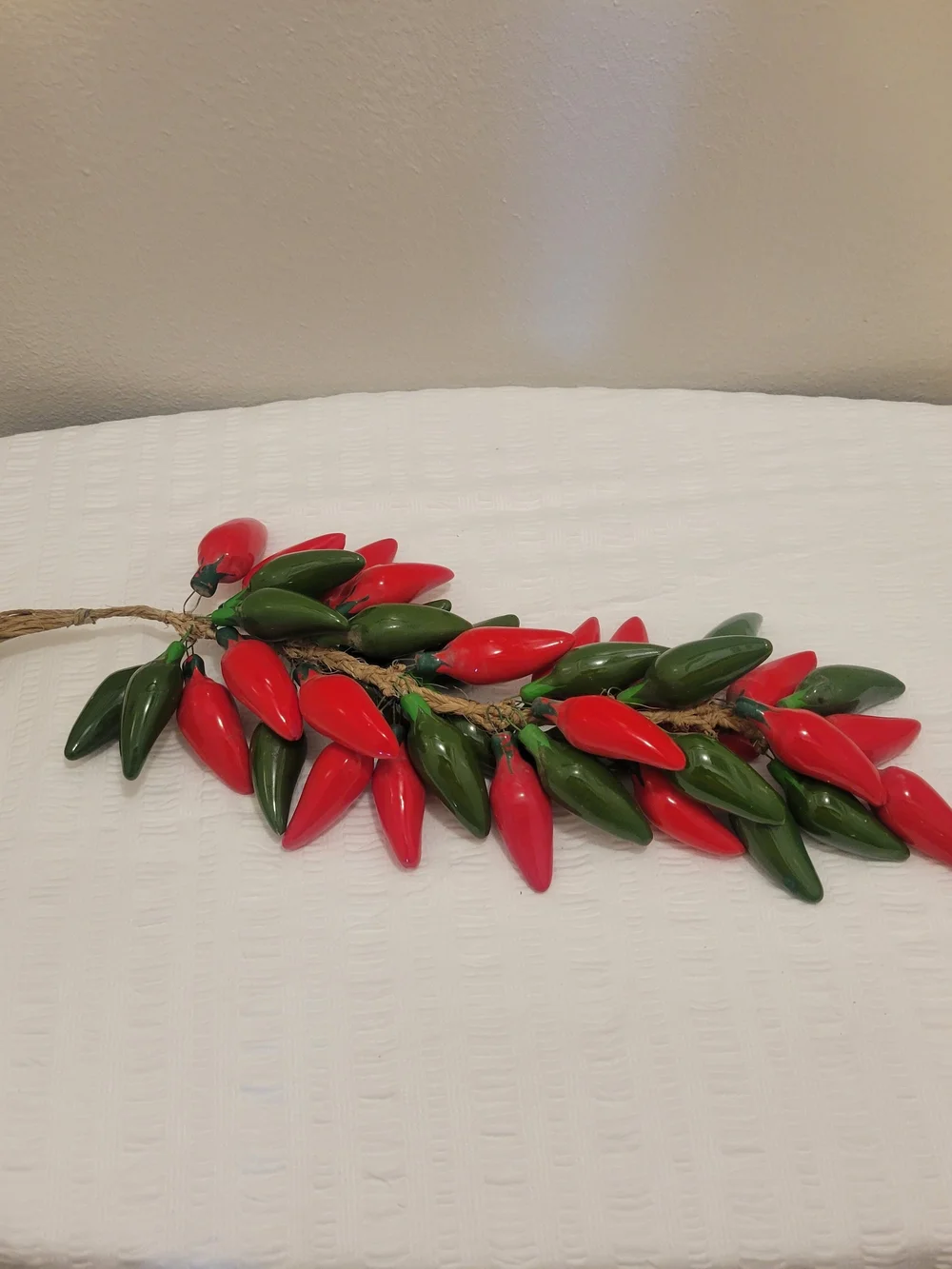 Ceramic Decorative Red & Green Chili Pepper Hanging Garland - Home Holiday